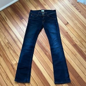 Hudson size 27 low rise flared jeans